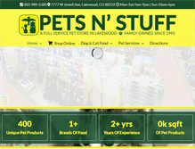 Tablet Screenshot of petsnstufflakewood.com